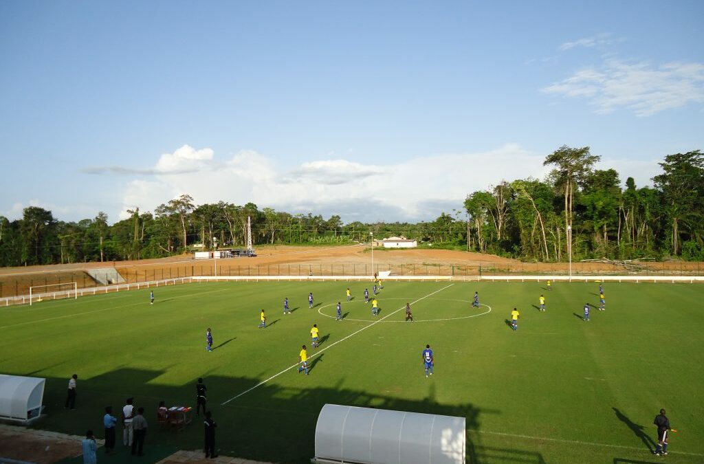 Sport field Mbini Stadium, football pitch