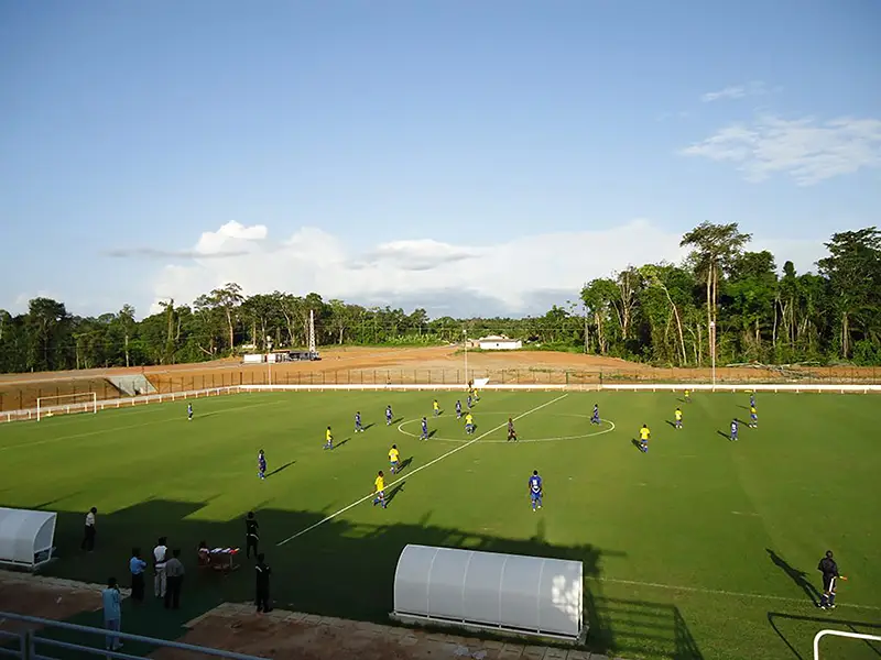 Sport field Mbini Stadium, football pitch