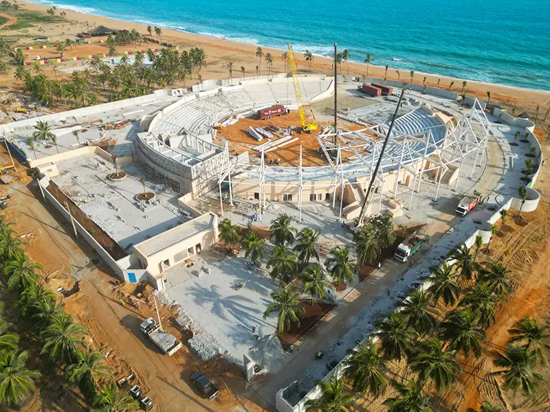 Marina Ouidah, Bénin - espaces Village, Hotel et Arène